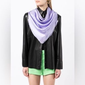 Authentic VERSACE Coupe des Dieux Jacquard silk scarf purple new w tag
